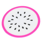 Fruit Shape Coaster Tableware Placemat Silicone Cup Drinks Holder Mat Kitchen AccessoriesDragon Fruit - Extra Image