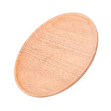 Rubber Wood Dinner Plate Round Tea Serving Tray Fruit Snack Tray Food Storage Plate24cm - Close-Up Angle
