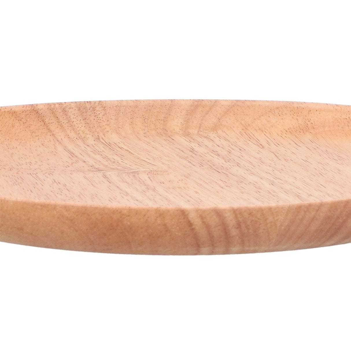Rubber Wood Dinner Plate Round Tea Serving Tray Fruit Snack Tray Food Storage Plate24cm