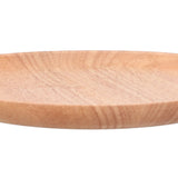Rubber Wood Dinner Plate Round Tea Serving Tray Fruit Snack Tray Food Storage Plate24cm