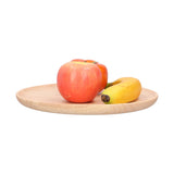 Rubber Wood Dinner Plate Round Tea Serving Tray Fruit Snack Tray Food Storage Plate27cm