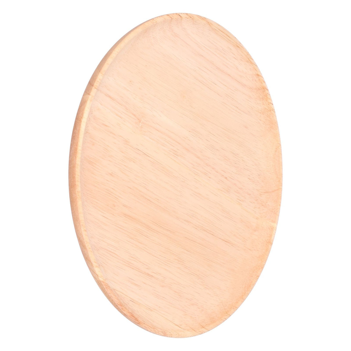 Rubber Wood Dinner Plate Round Tea Serving Tray Fruit Snack Tray Food Storage Plate27cm