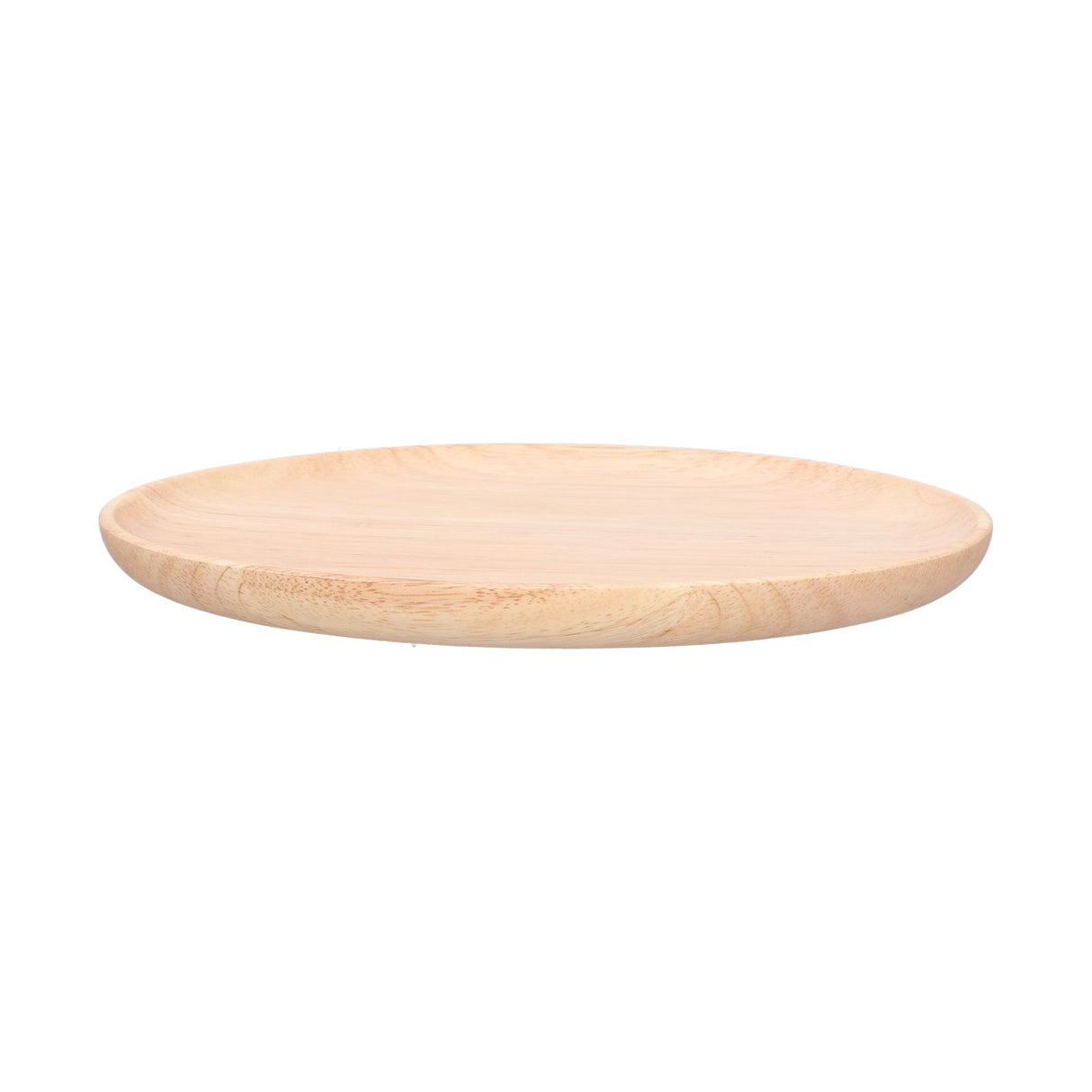 Rubber Wood Dinner Plate Round Tea Serving Tray Fruit Snack Tray Food Storage Plate27cm