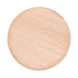 Rubber Wood Dinner Plate Round Tea Serving Tray Fruit Snack Tray Food Storage Plate27cm