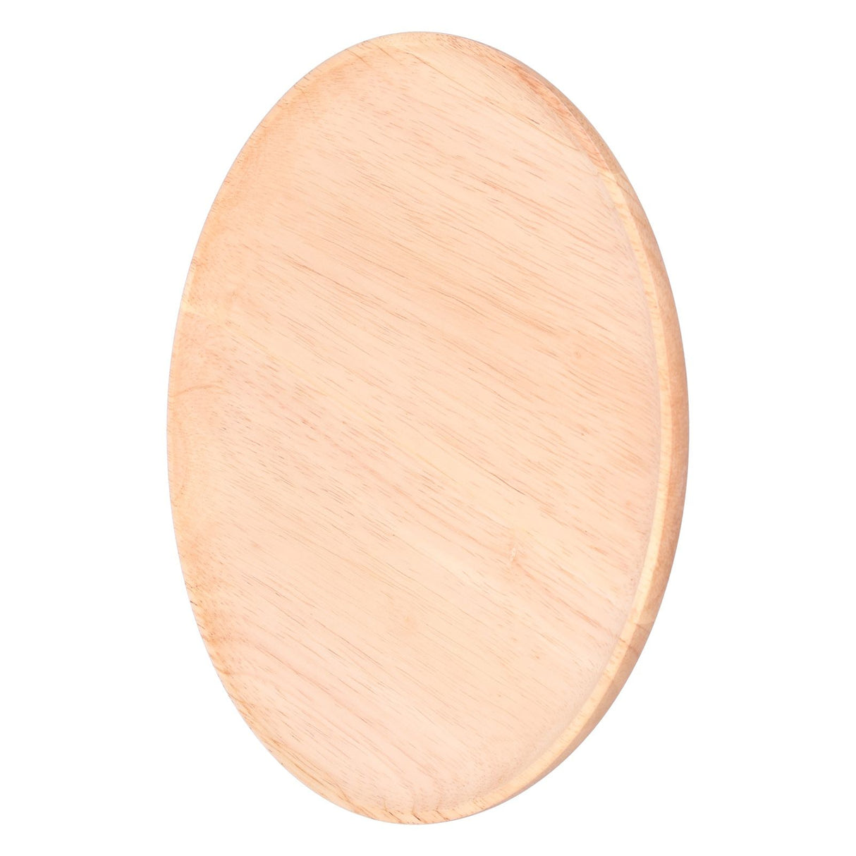 Rubber Wood Dinner Plate Round Tea Serving Tray Fruit Snack Tray Food Storage Plate27cm