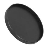Round Wooden Food Fruit Serving Tray Service Plate for Home Kitchen Hotel Use Black24cm - 45-Degree Angle