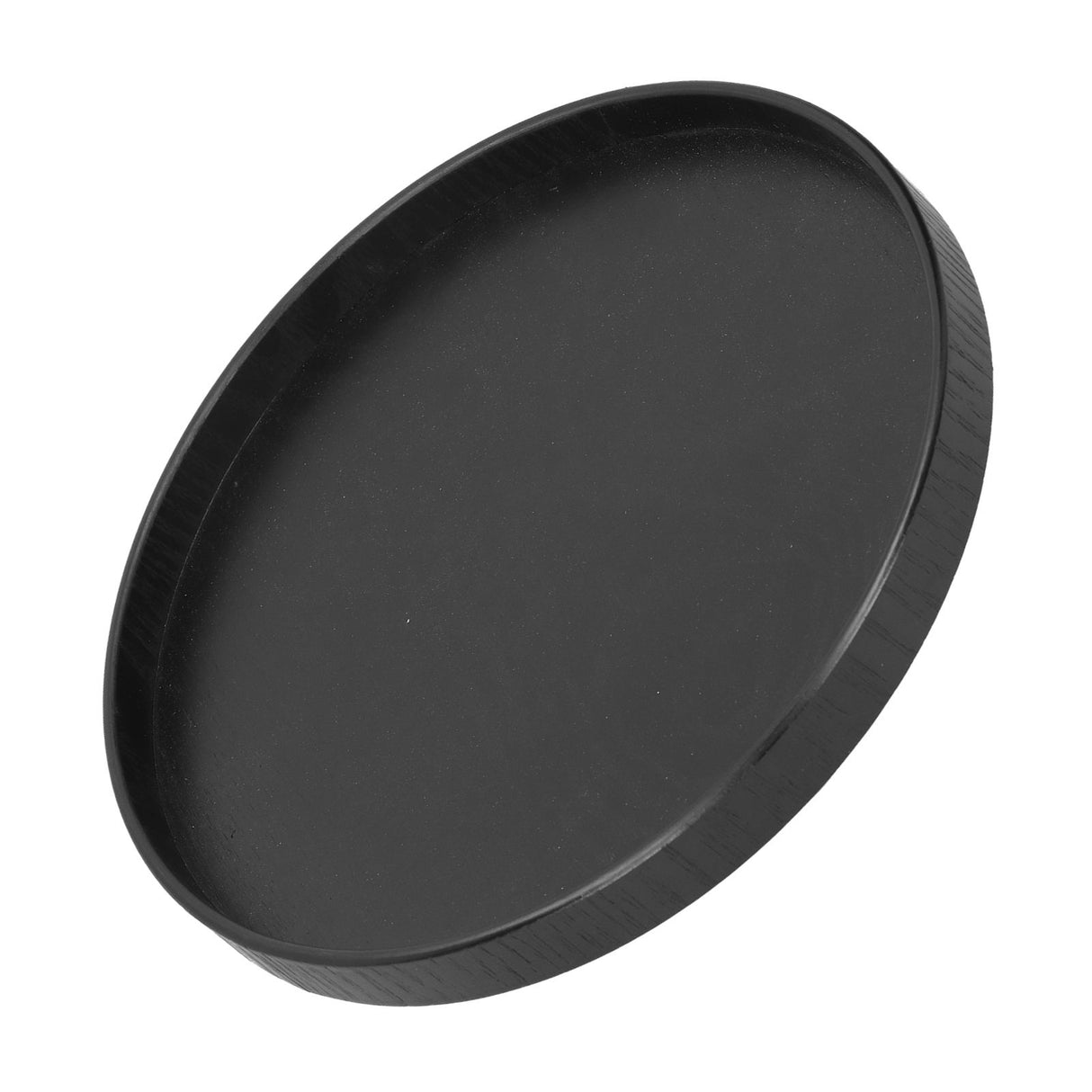 Round Wooden Food Fruit Serving Tray Service Plate for Home Kitchen Hotel Use Black24cm