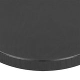 Round Wooden Food Fruit Serving Tray Service Plate for Home Kitchen Hotel Use Black24cm