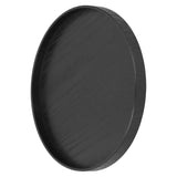Round Wooden Food Fruit Serving Tray Service Plate for Home Kitchen Hotel Use Black27cm - Extra Image