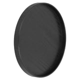 Round Wooden Food Fruit Serving Tray Service Plate for Home Kitchen Hotel Use Black27cm