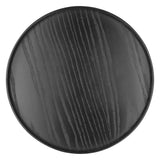 Round Wooden Food Fruit Serving Tray Service Plate for Home Kitchen Hotel Use Black30cm