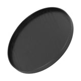 Round Wooden Food Fruit Serving Tray Service Plate for Home Kitchen Hotel Use Black30cm