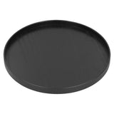 Round Wooden Food Fruit Serving Tray Service Plate for Home Kitchen Hotel Use Black30cm