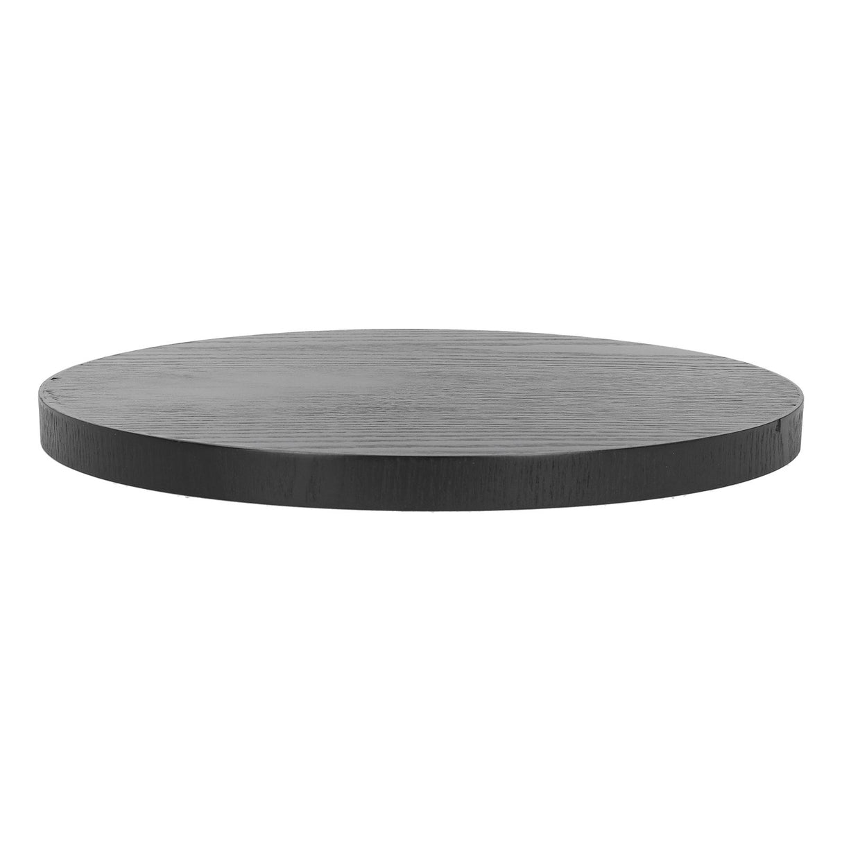 Round Wooden Food Fruit Serving Tray Service Plate for Home Kitchen Hotel Use Black30cm