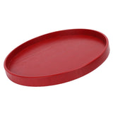 Red Round Wooden Plate Food Grade Fruit Cutlery Tray for Kitchen Home Restaurant24cm