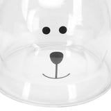 250ml Bear Shaped Glass Cup Double Wall Water Tea Coffee Milk Mug with Handle for HomeTransparent