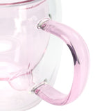 250ml Bear Shaped Glass Cup Double Wall Water Tea Coffee Milk Mug with Handle for HomePink - Extra Image