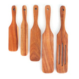 5Pcs/Set Steak Spatula Wooden Kitchen Spatula Cooking Shovel Cooking Tool for Kitchen Home