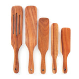 5Pcs/Set Steak Spatula Wooden Kitchen Spatula Cooking Shovel Cooking Tool for Kitchen Home