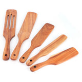 5Pcs/Set Steak Spatula Wooden Kitchen Spatula Cooking Shovel Cooking Tool for Kitchen Home