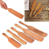 5Pcs/Set Steak Spatula Wooden Kitchen Spatula Cooking Shovel Cooking Tool for Kitchen Home - Extra Image