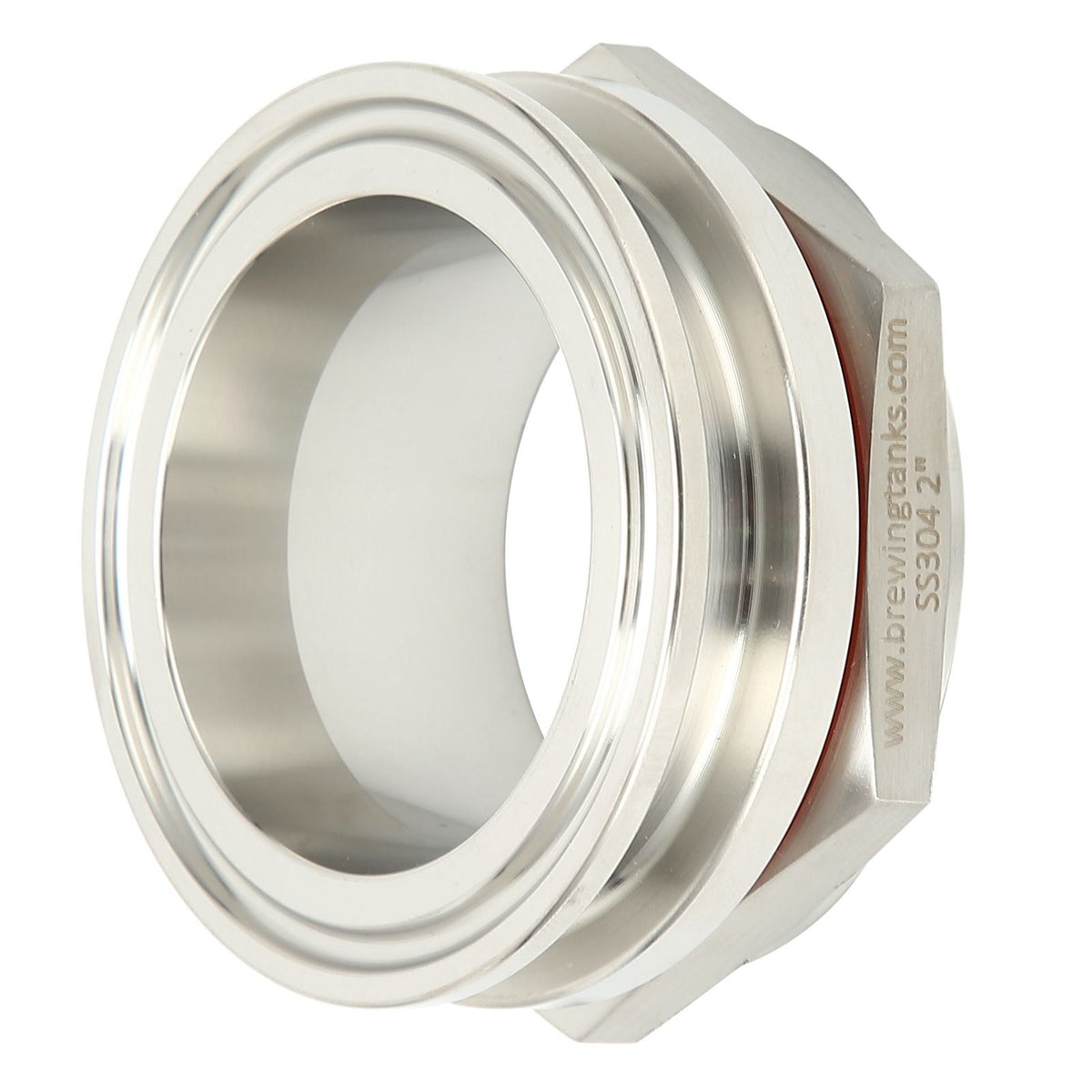 2in Weldless Bulkhead Fitting Stainless Steel for Tri Clamp Adapter Set Brewing Equipment