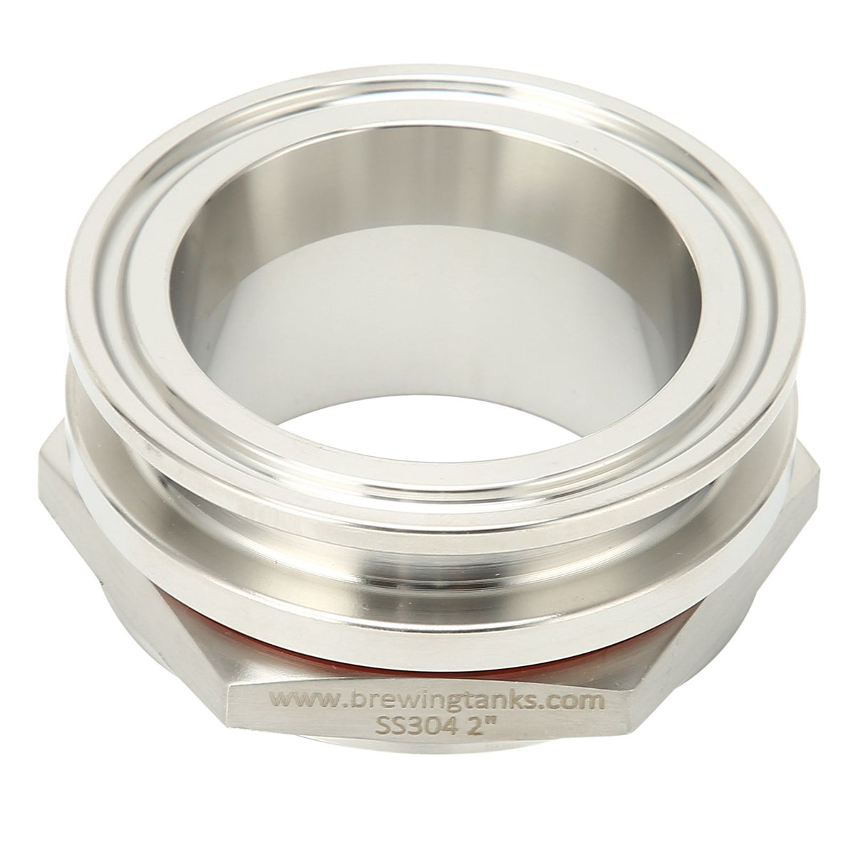 2in Weldless Bulkhead Fitting Stainless Steel for Tri Clamp Adapter Set Brewing Equipment