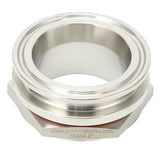 2in Weldless Bulkhead Fitting Stainless Steel for Tri Clamp Adapter Set Brewing Equipment - Side View