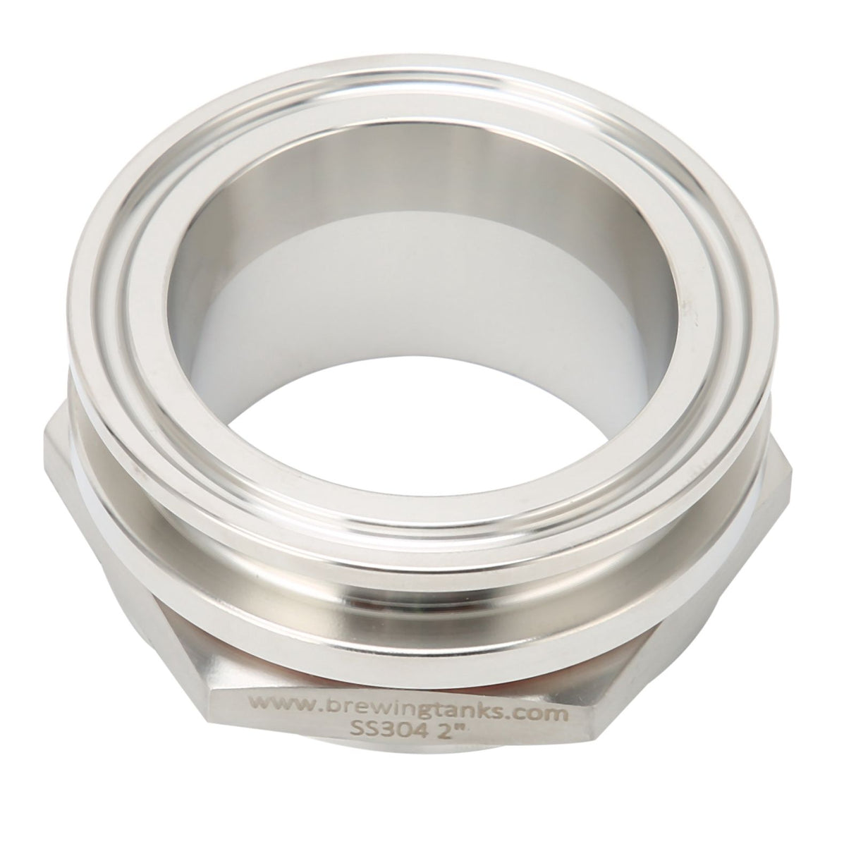 2in Weldless Bulkhead Fitting Stainless Steel for Tri Clamp Adapter Set Brewing Equipment