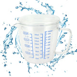 Heat Resisting Glass Measuring Cup Milk Scale Measuring Jug with Lid Kitchen Utensil(500ml )