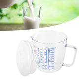 Heat Resisting Glass Measuring Cup Milk Scale Measuring Jug with Lid Kitchen Utensil(500ml ) - Extra Image