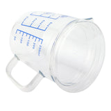 Heat Resisting Glass Measuring Cup Milk Scale Measuring Jug with Lid Kitchen Utensil(250ml ) - 45-Degree Angle