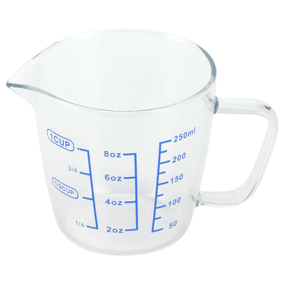 Heat Resisting Glass Measuring Cup Milk Scale Measuring Jug with Lid Kitchen Utensil(250ml )