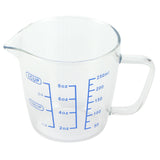 Heat Resisting Glass Measuring Cup Milk Scale Measuring Jug with Lid Kitchen Utensil(250ml )