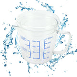 Heat Resisting Glass Measuring Cup Milk Scale Measuring Jug with Lid Kitchen Utensil(250ml )
