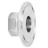 304 Stainless Steel HFS(R) 1.5in to 1/2in NPT Female Adapter for Tri Clamp Pipe Fitting - Top-Down View