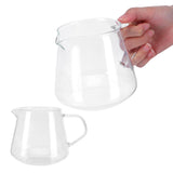 Transparent Cup High Borosilicate Glass Coffee Sharing Cup AntiScalding for Drinking Tea(400ml ) - Low Angle