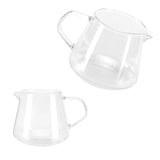 Transparent Cup High Borosilicate Glass Coffee Sharing Cup AntiScalding for Drinking Tea(650ml ) - Rear View