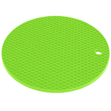 Round Shape Mat Food Grade Thickened Silicone Placemat Insulation Pad Microwave Oven MatGreen