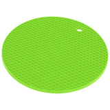 Round Shape Mat Food Grade Thickened Silicone Placemat Insulation Pad Microwave Oven MatGreen