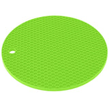Round Shape Mat Food Grade Thickened Silicone Placemat Insulation Pad Microwave Oven MatGreen
