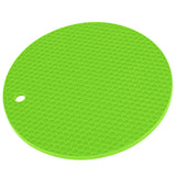 Round Shape Mat Food Grade Thickened Silicone Placemat Insulation Pad Microwave Oven MatGreen