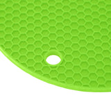 Round Shape Mat Food Grade Thickened Silicone Placemat Insulation Pad Microwave Oven MatGreen - Extra Image