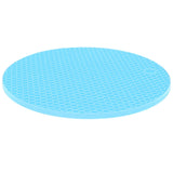 Round Shape Mat Food Grade Thickened Silicone Placemat Insulation Pad Microwave Oven MatBlue