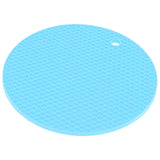 Round Shape Mat Food Grade Thickened Silicone Placemat Insulation Pad Microwave Oven MatBlue