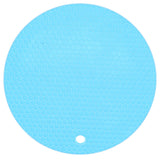 Round Shape Mat Food Grade Thickened Silicone Placemat Insulation Pad Microwave Oven MatBlue