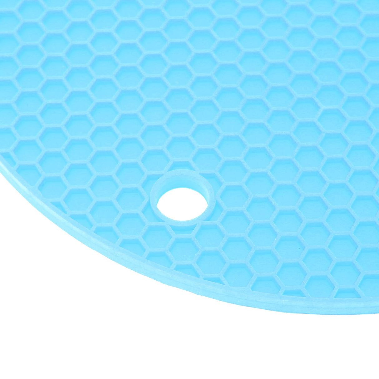 Round Shape Mat Food Grade Thickened Silicone Placemat Insulation Pad Microwave Oven MatBlue