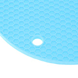 Round Shape Mat Food Grade Thickened Silicone Placemat Insulation Pad Microwave Oven MatBlue