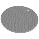Round Shape Mat Food Grade Thickened Silicone Placemat Insulation Pad Microwave Oven MatGray
