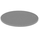 Round Shape Mat Food Grade Thickened Silicone Placemat Insulation Pad Microwave Oven MatGray - Low Angle